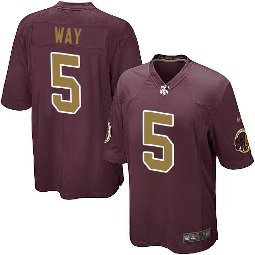 Men Washington Redskins #5 Tress Way Nike Burgundy Alternate Player Game NFL Jersey